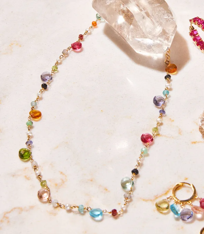 Beaded Gemstone Necklace made by Native Gem