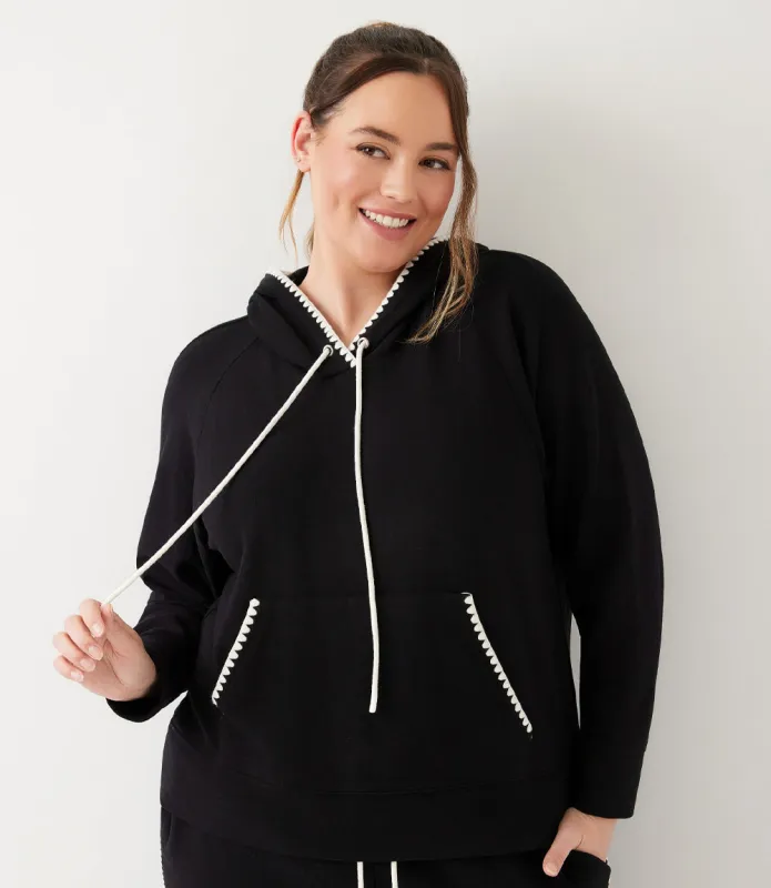 Plus Size Edge Stitch Hoodie made by Karen Kane