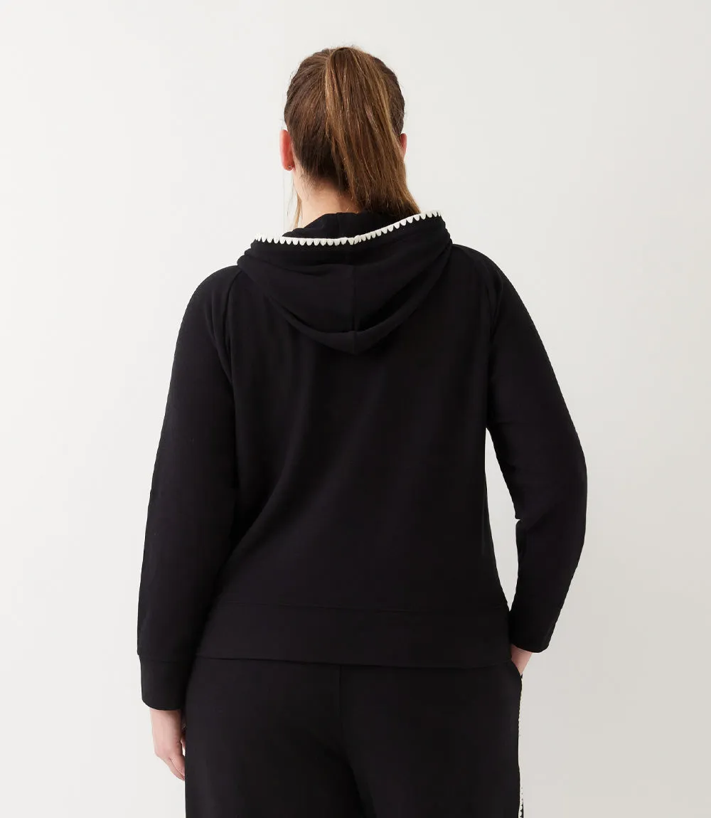 Plus Size Edge Stitch Hoodie sold by Karen Kane product image thumbnail 4