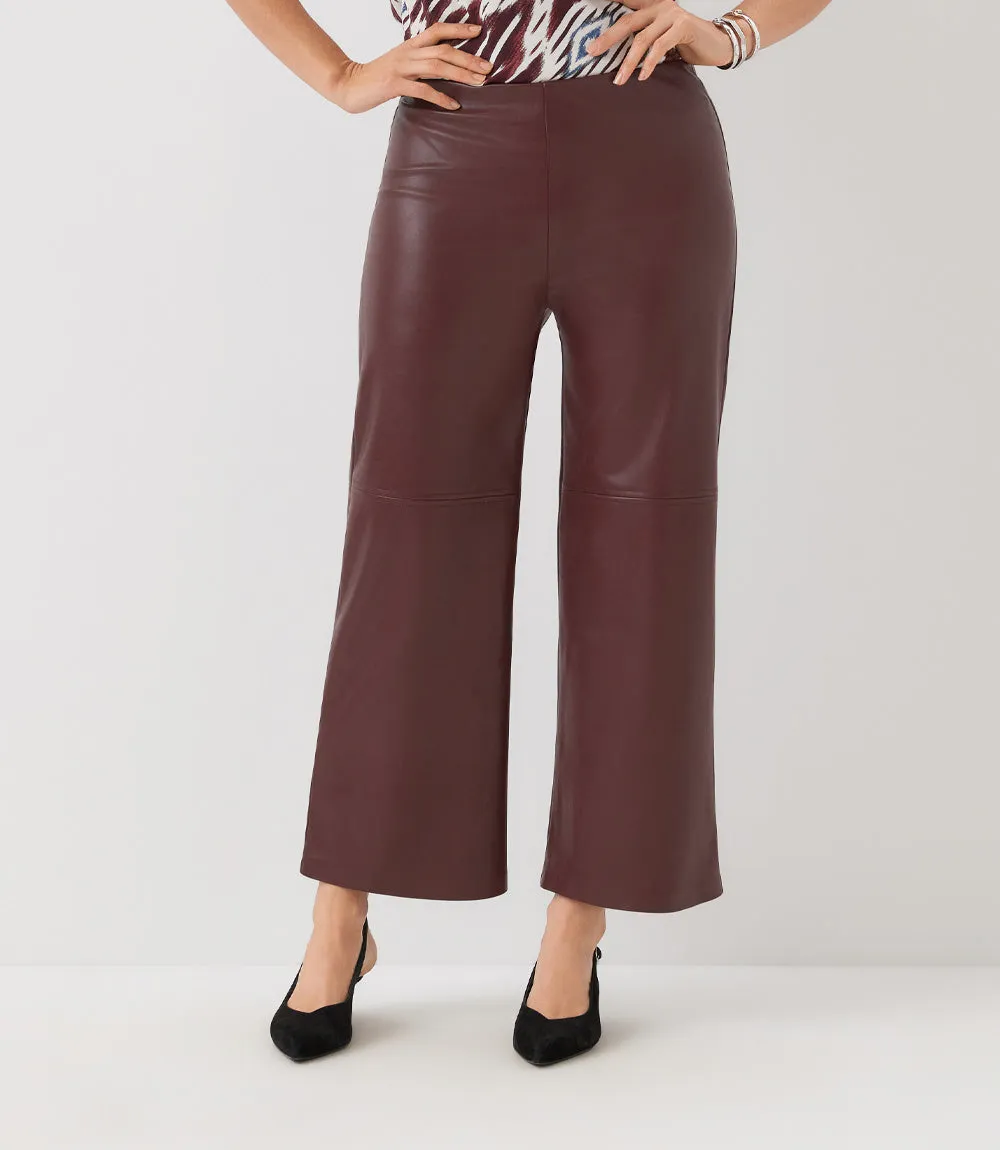 Petite Size Faux Leather Pull On Ankle Pants sold by Karen Kane product image thumbnail 2