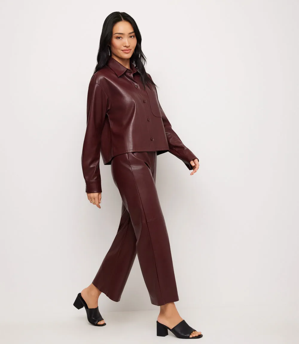 Petite Size Faux Leather Pull On Ankle Pants sold by Karen Kane product image thumbnail 5