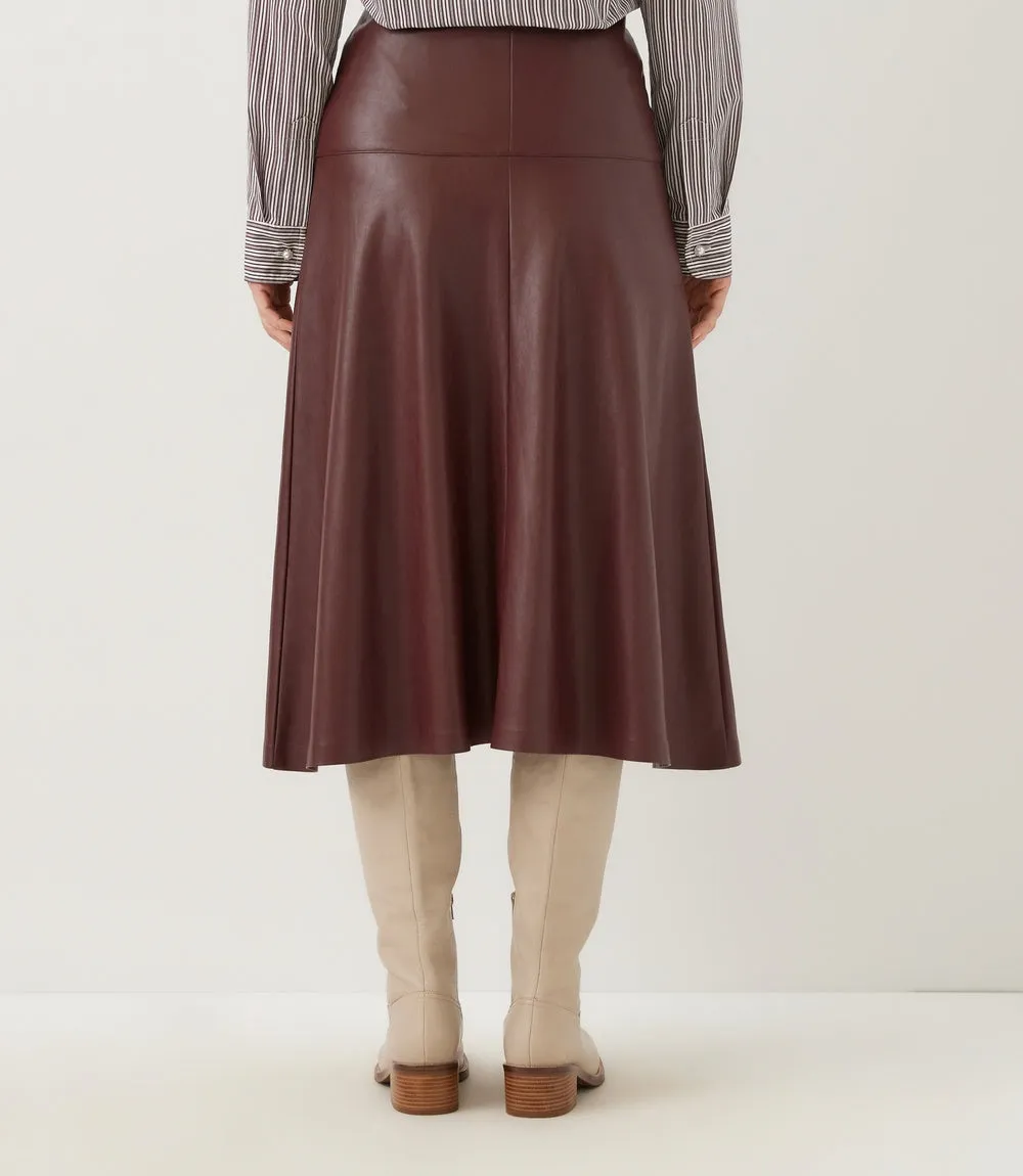 Faux Leather Midi Skirt sold by Karen Kane product image thumbnail 4