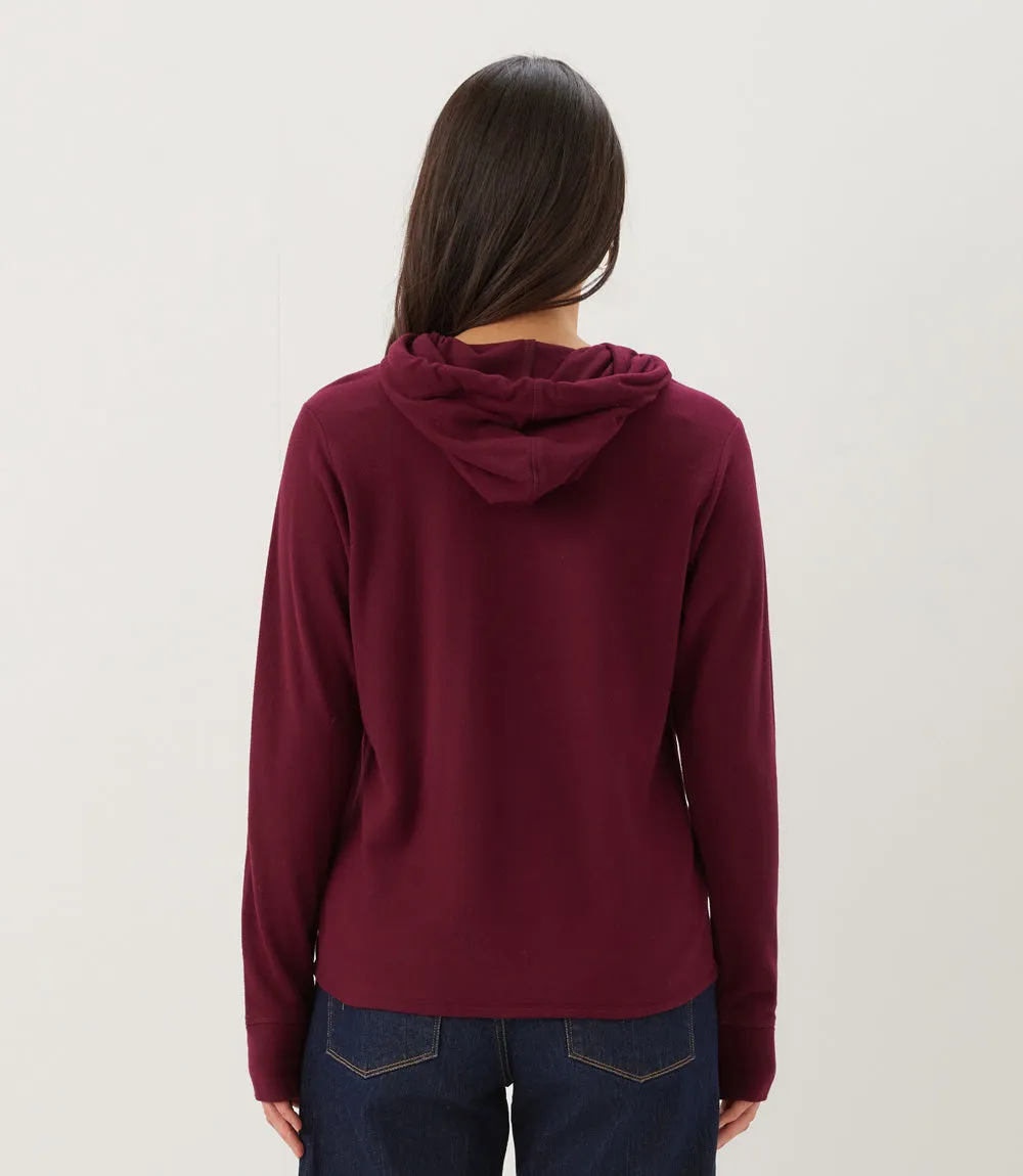 Rhinestone Drawstring Crossover Sweatshirt sold by Karen Kane product image thumbnail 4