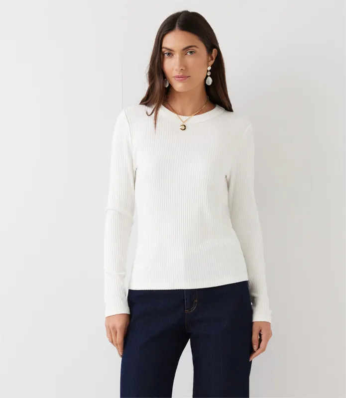 Ribbed Long Sleeve Top made by Karen Kane