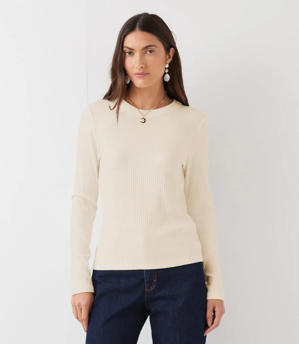 Ribbed Long Sleeve Top sold by Karen Kane