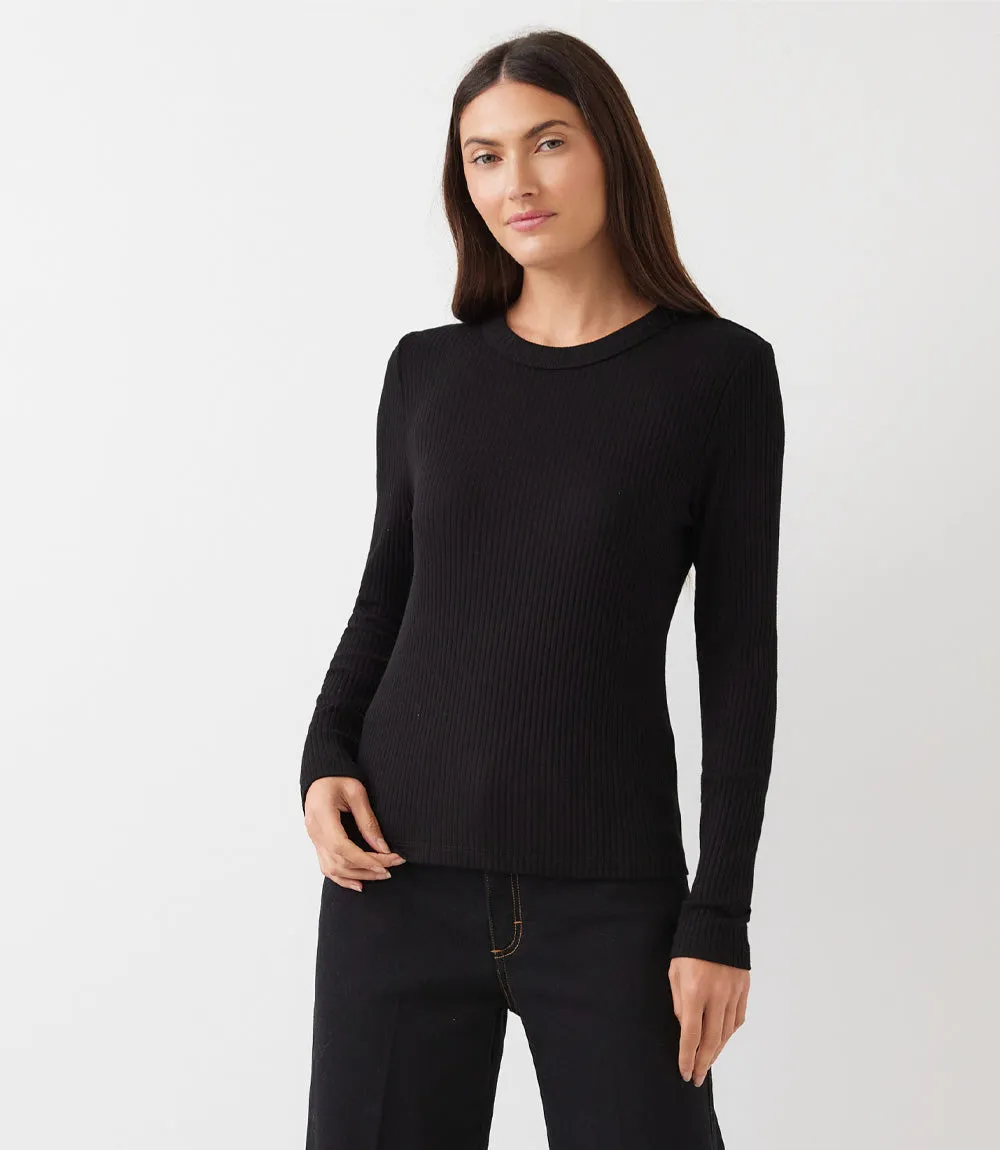 Ribbed Long Sleeve Top sold by Karen Kane