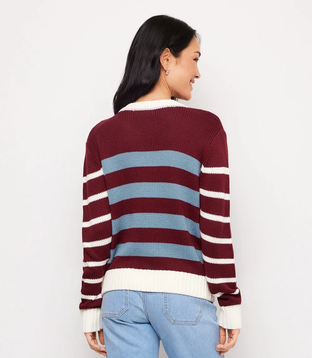 Stripe Crewneck Sweater sold by Karen Kane product image thumbnail 4