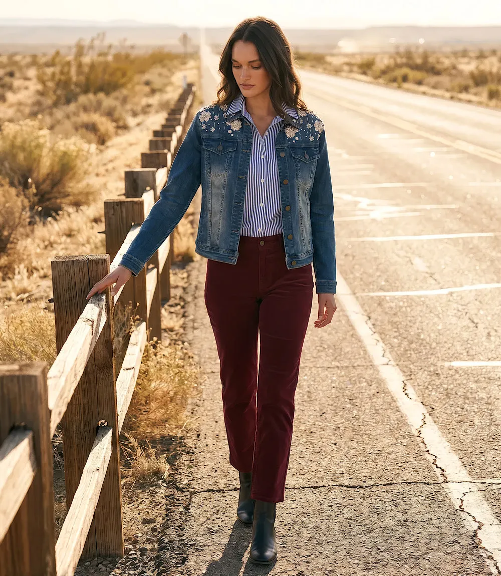 Embellished Denim Jacket sold by Karen Kane product image thumbnail 4