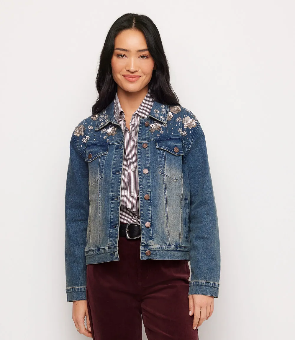 Embellished Denim Jacket sold by Karen Kane product image thumbnail 5