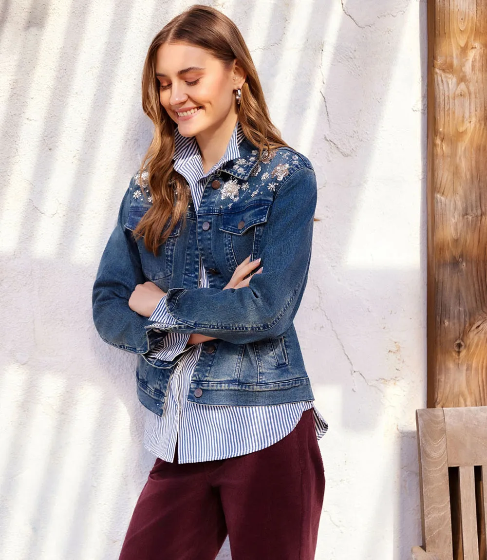 Embellished Denim Jacket sold by Karen Kane product image thumbnail 2