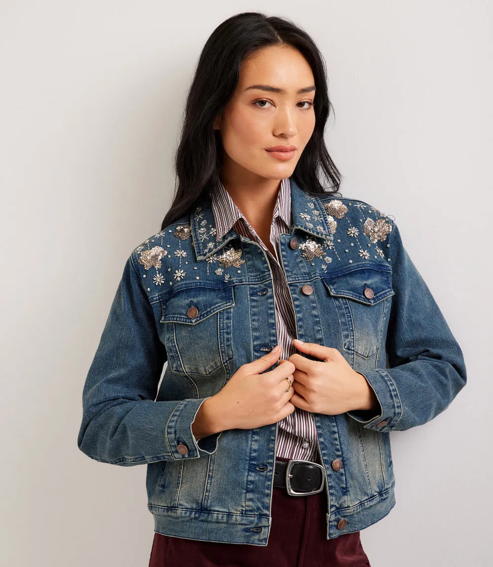 Embellished Denim Jacket sold by Karen Kane product image thumbnail 3