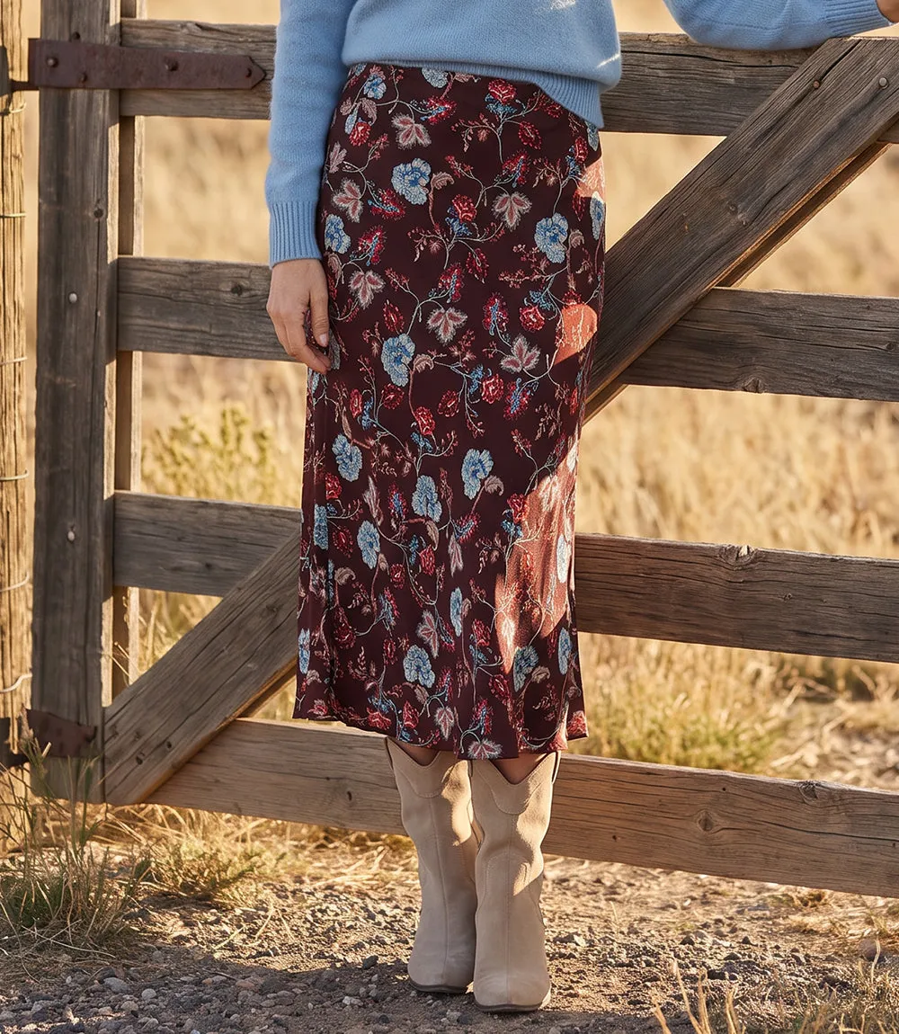 Petite Size Bias Cut Midi Skirt sold by Karen Kane product image thumbnail 2