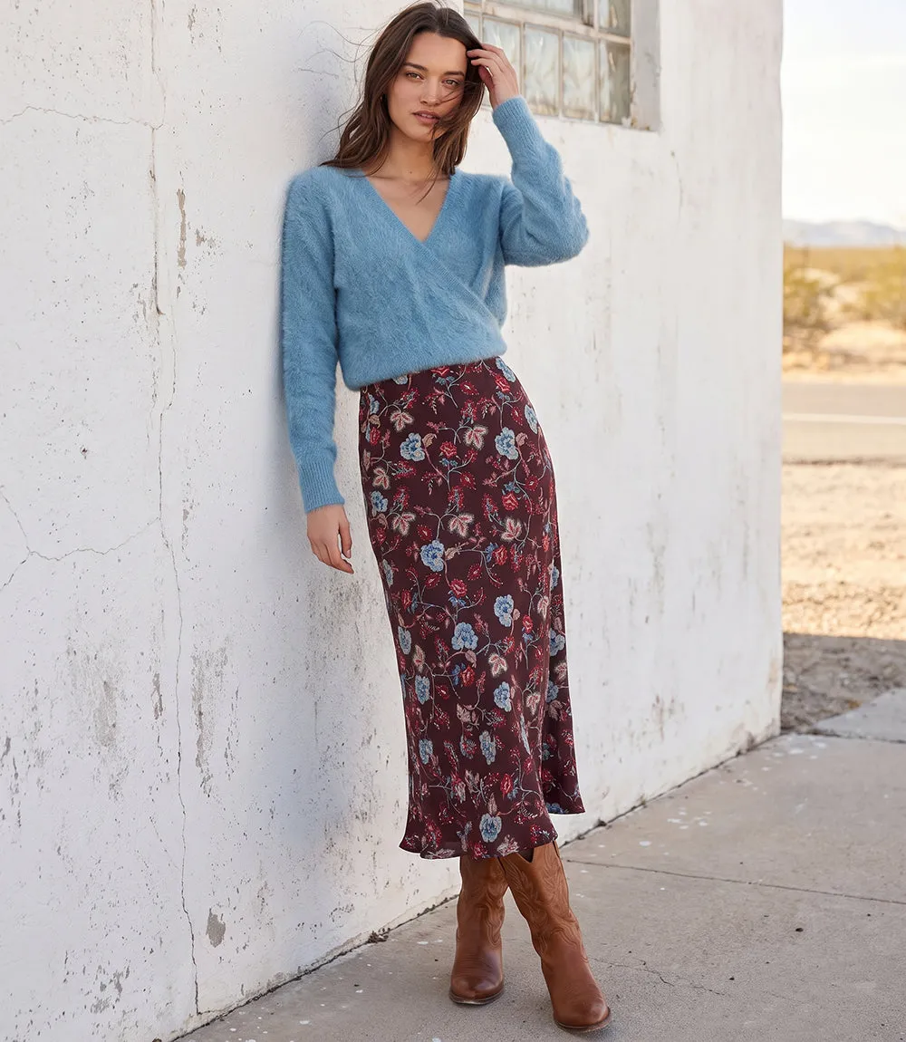 Petite Size Bias Cut Midi Skirt sold by Karen Kane product image thumbnail 3