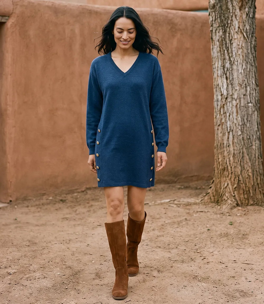 Petite Size Long Sleeve V-Neck Button Detail Dress sold by Karen Kane product image thumbnail 3