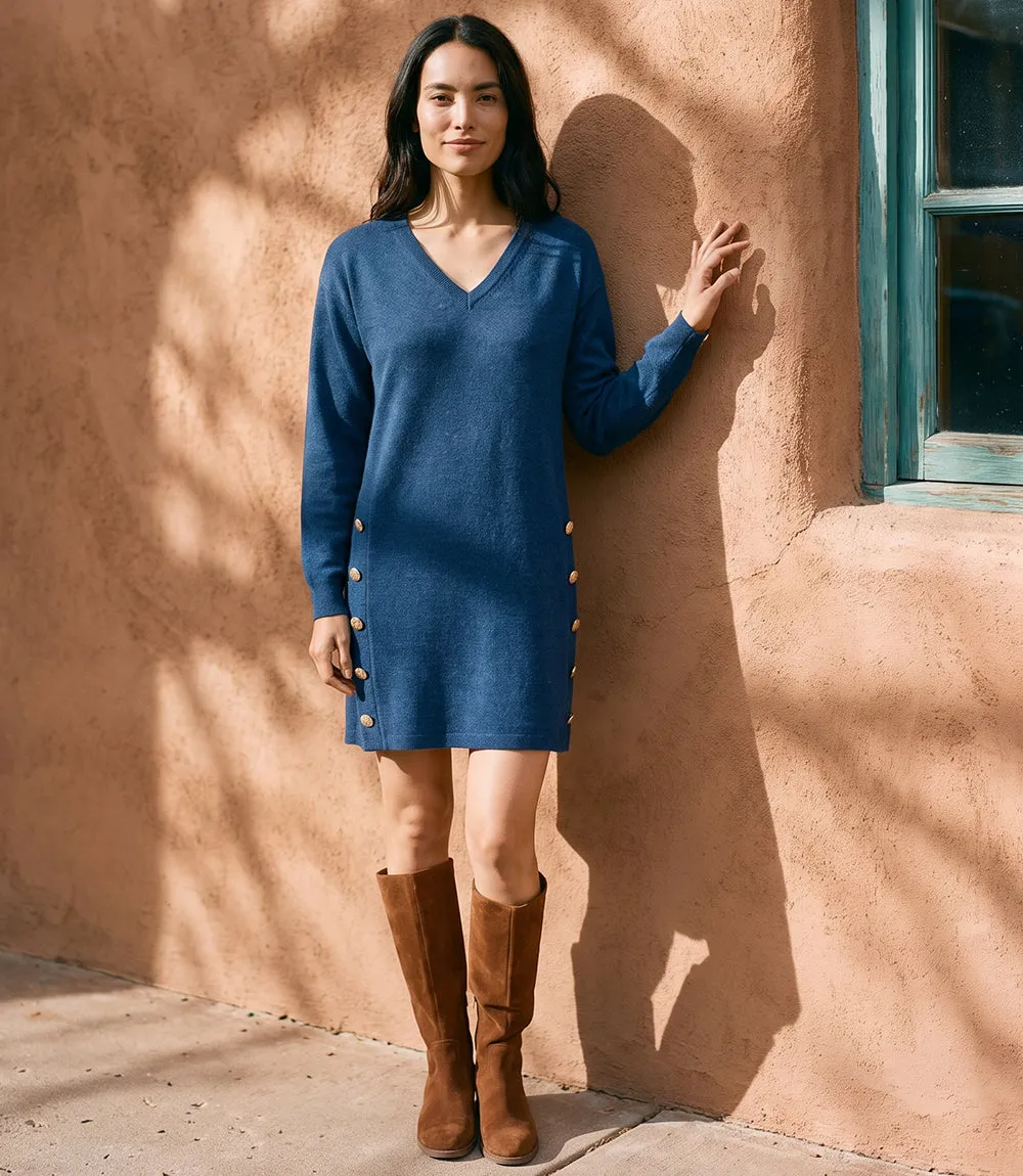 Petite Size Long Sleeve V-Neck Button Detail Dress sold by Karen Kane product image thumbnail 5