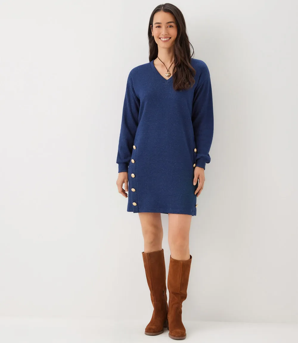 Petite Size Long Sleeve V-Neck Button Detail Dress sold by Karen Kane product image thumbnail 4