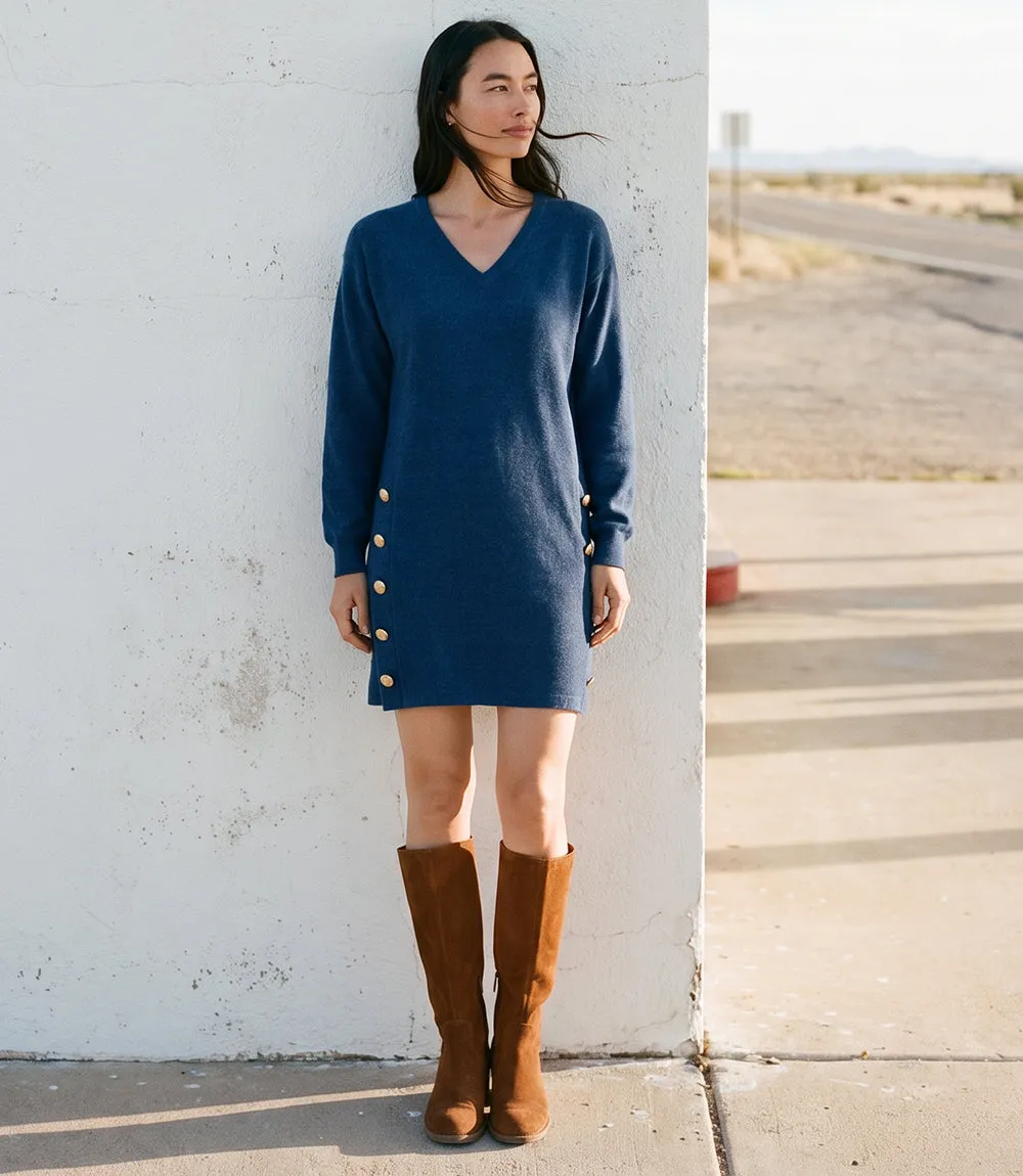 Petite Size Long Sleeve V-Neck Button Detail Dress sold by Karen Kane product image thumbnail 2