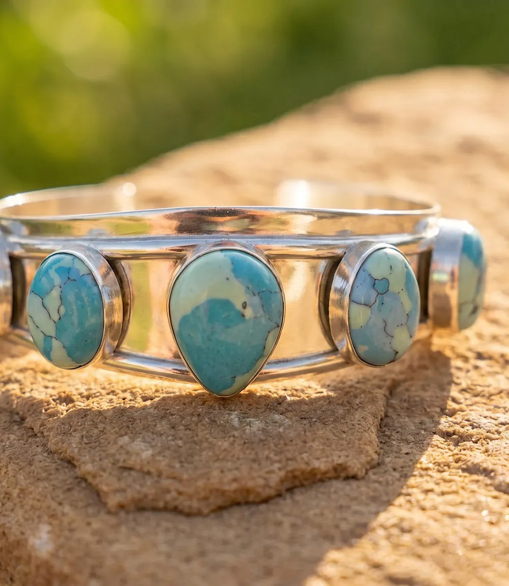 Turquoise Stone Cuff Bracelet sold by Karen Kane product image thumbnail 3