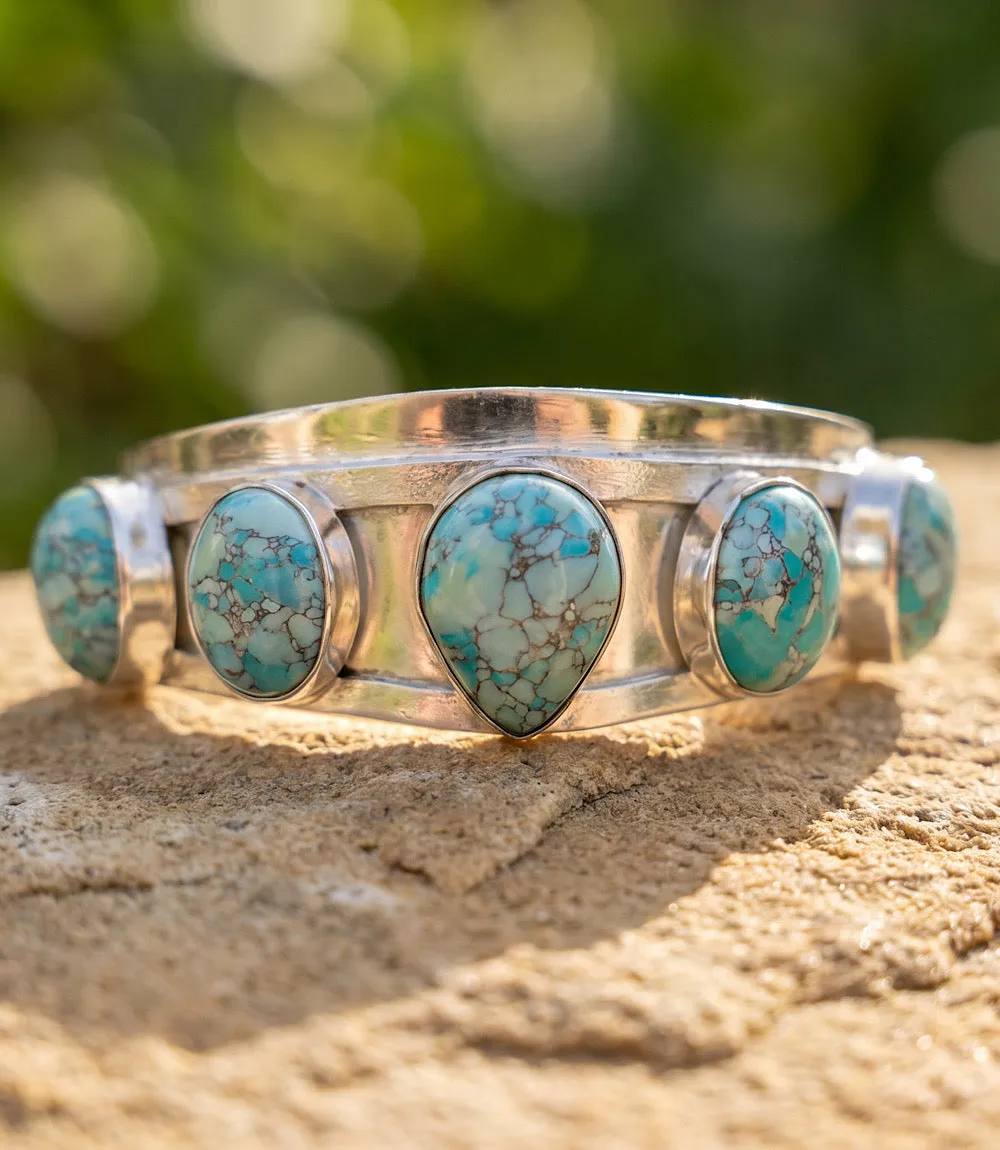 Turquoise Stone Cuff Bracelet sold by Karen Kane product image thumbnail 5