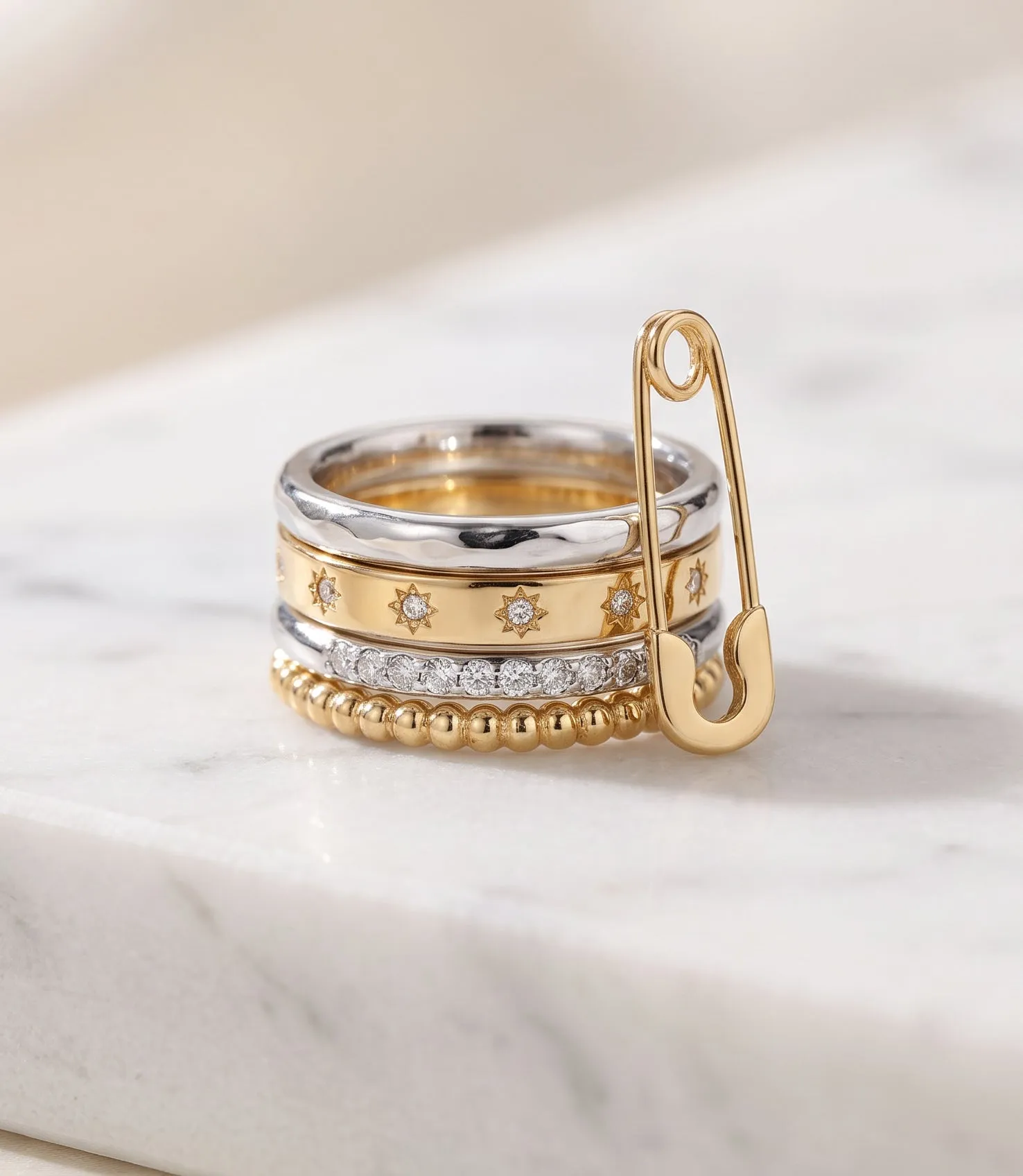 Stacked Rings, Set Of 5 sold by Karen Kane