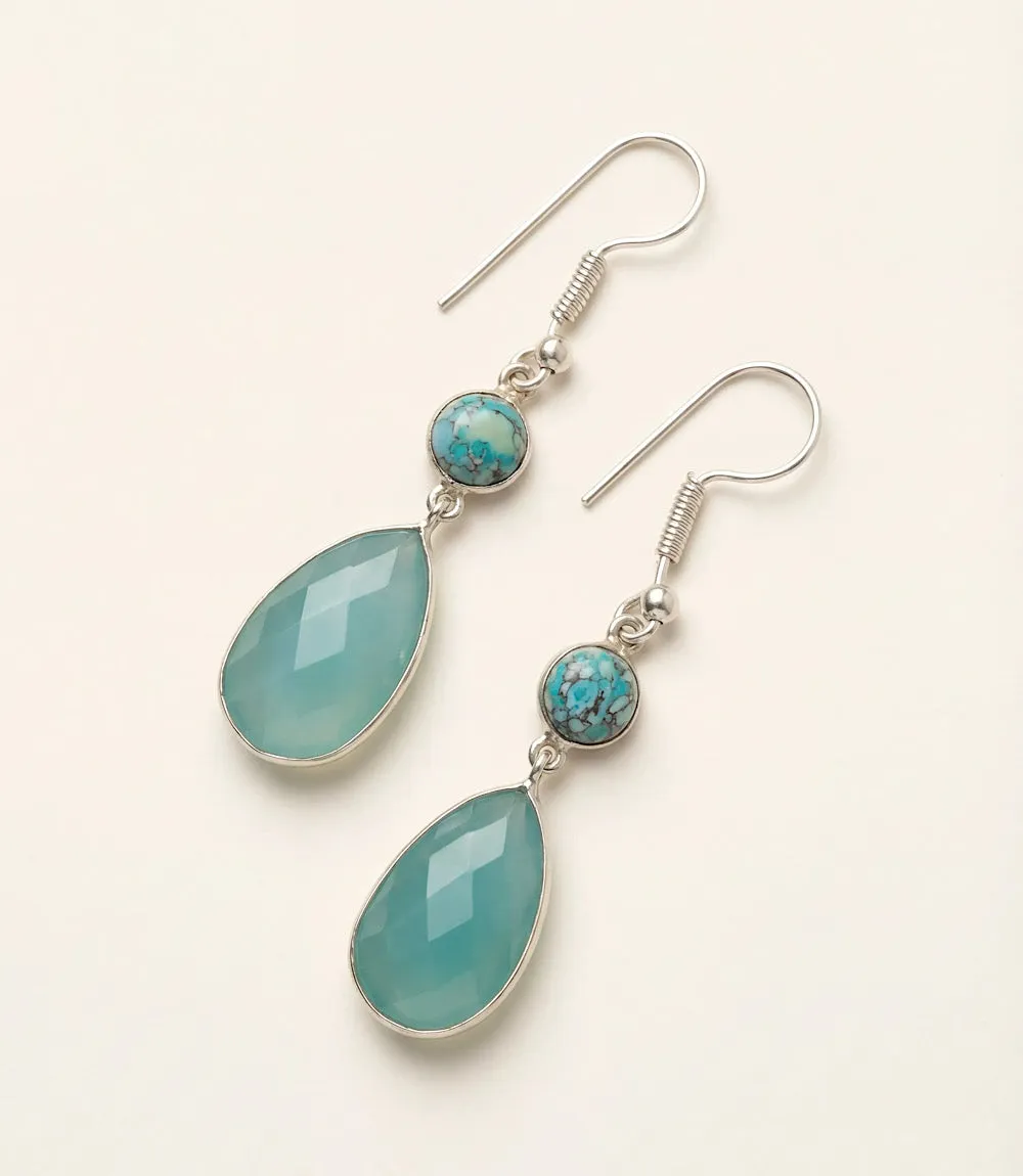 Turquoise Oval Earrings sold by Karen Kane product image thumbnail 2