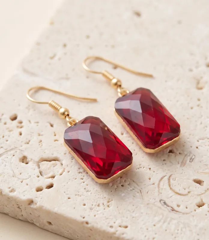 Ruby Stone Earrings made by Karen Kane