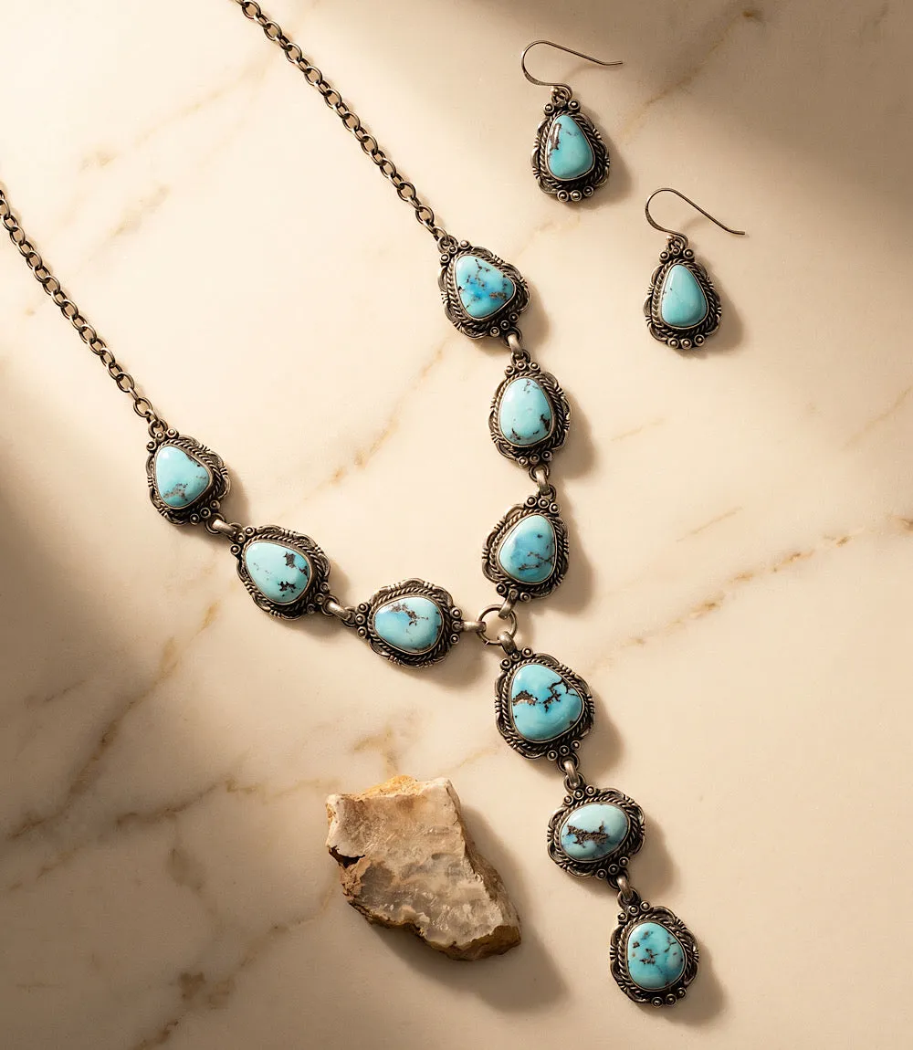Golden Hill Turquoise Lariat Necklace And Earring Set sold by Karen Kane product image thumbnail 2