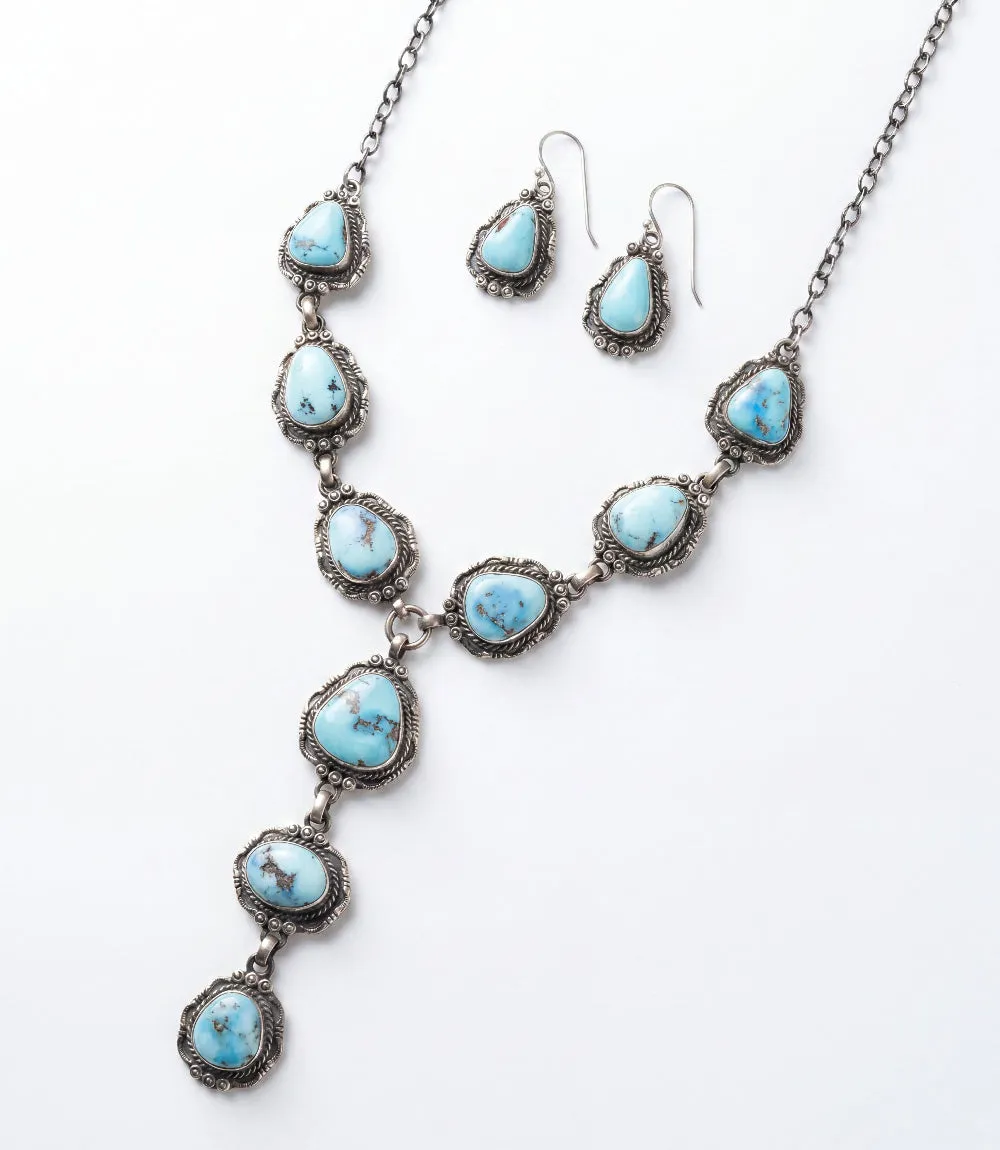Golden Hill Turquoise Lariat Necklace And Earring Set sold by Karen Kane