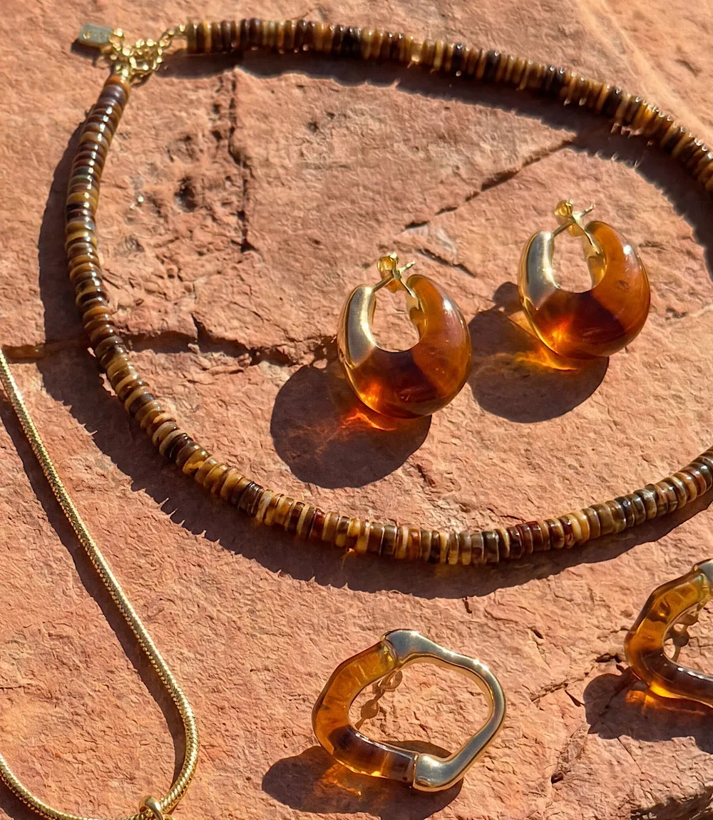Amber Hoop Earrings sold by Karen Kane product image thumbnail 3