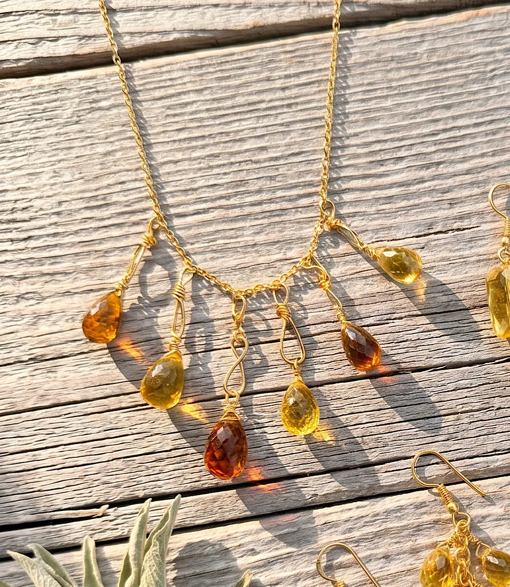 Mixed Citrine Dangle Necklace sold by Karen Kane product image thumbnail 5