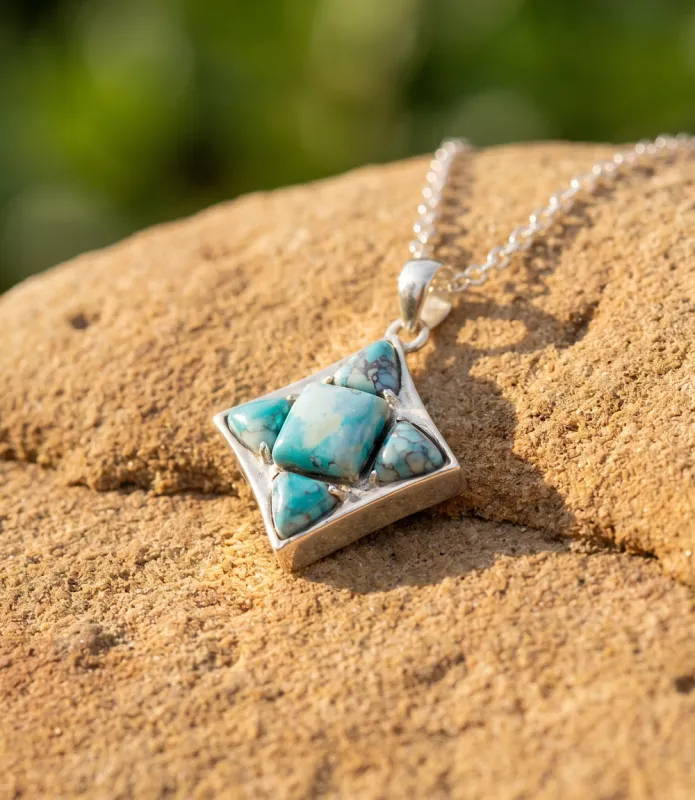 Turquoise Pendant Necklace made by Karen Kane