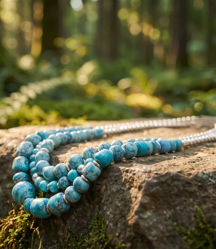 Multi Strand Turquoise Necklace made by Karen Kane