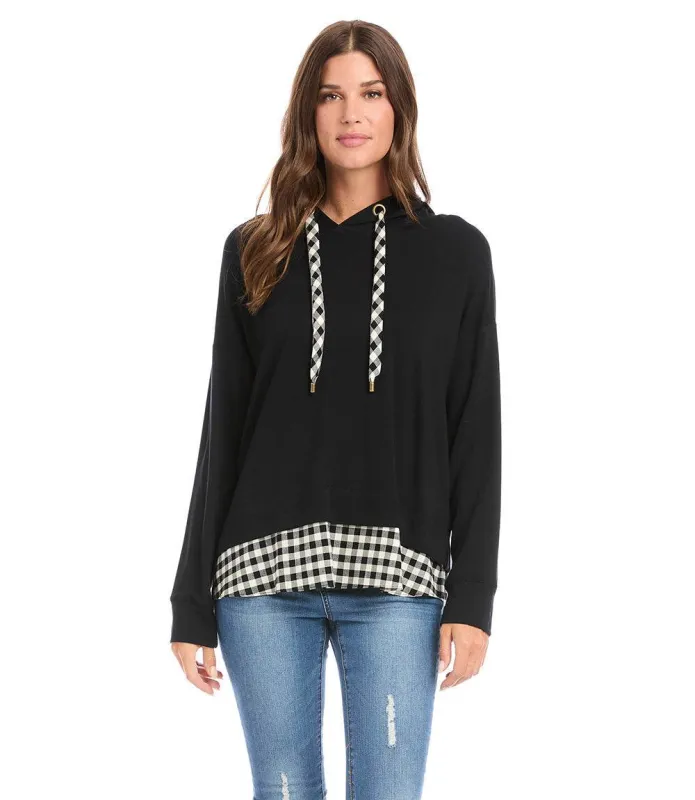 Contrast Hem Hoodie made by Karen Kane