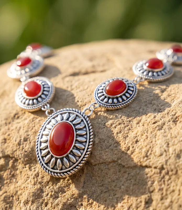 Embellished Concho Necklace made by Karen Kane