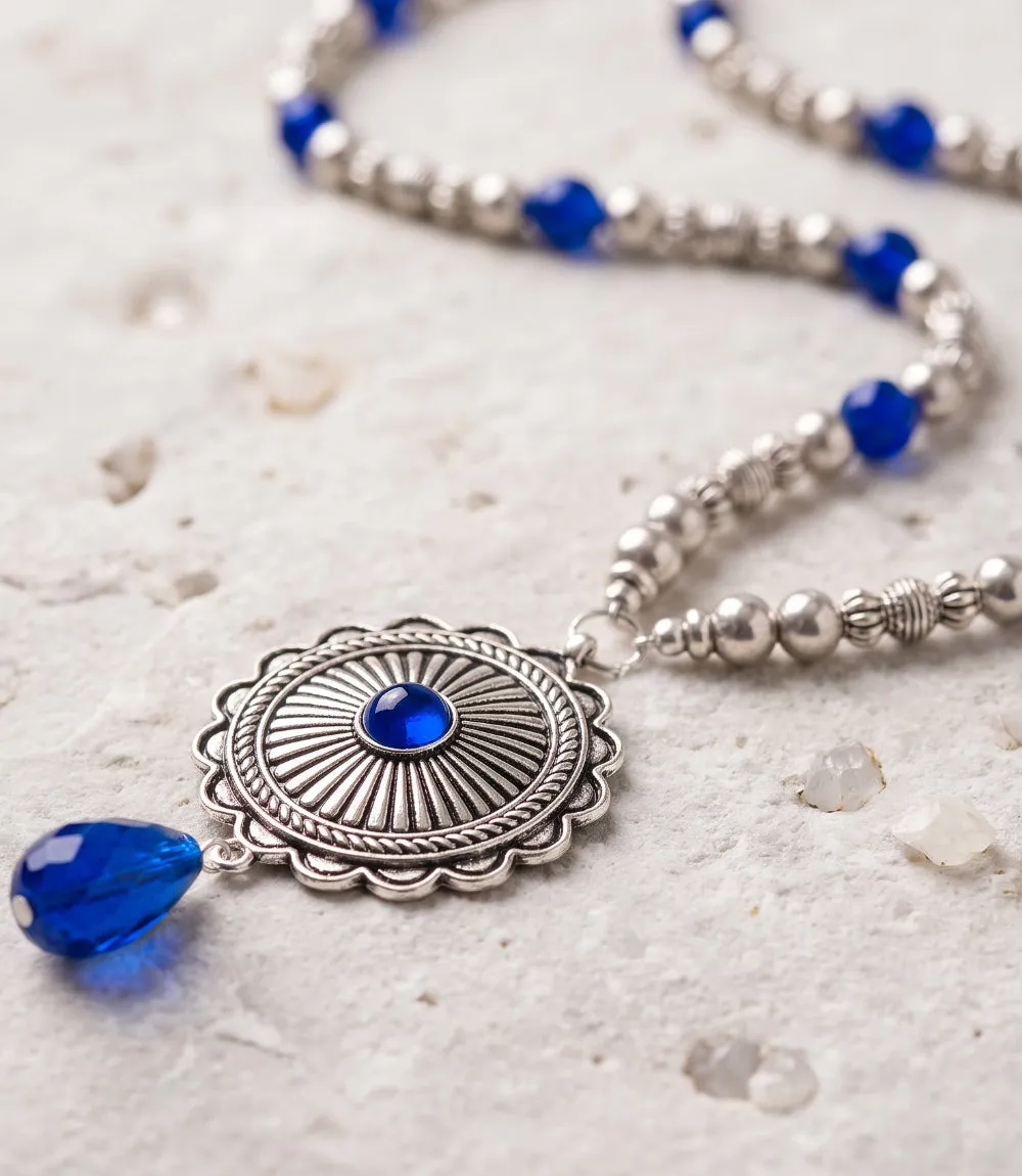Embellished Concho Necklace sold by Karen Kane