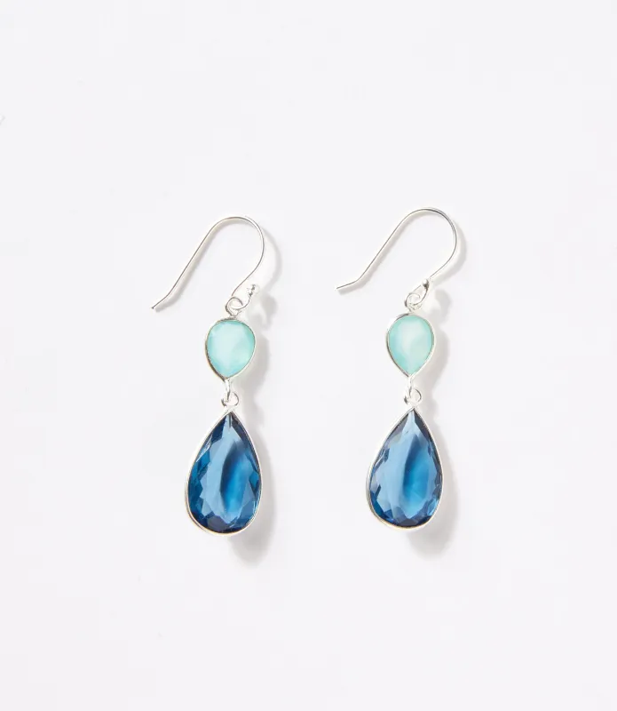 Mixed Gemstone Teardrop Earrings made by Karen Kane
