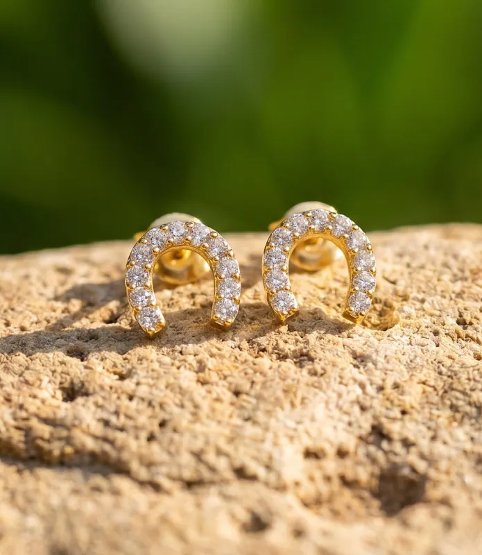 Pavé Horseshoe Earrings made by Karen Kane