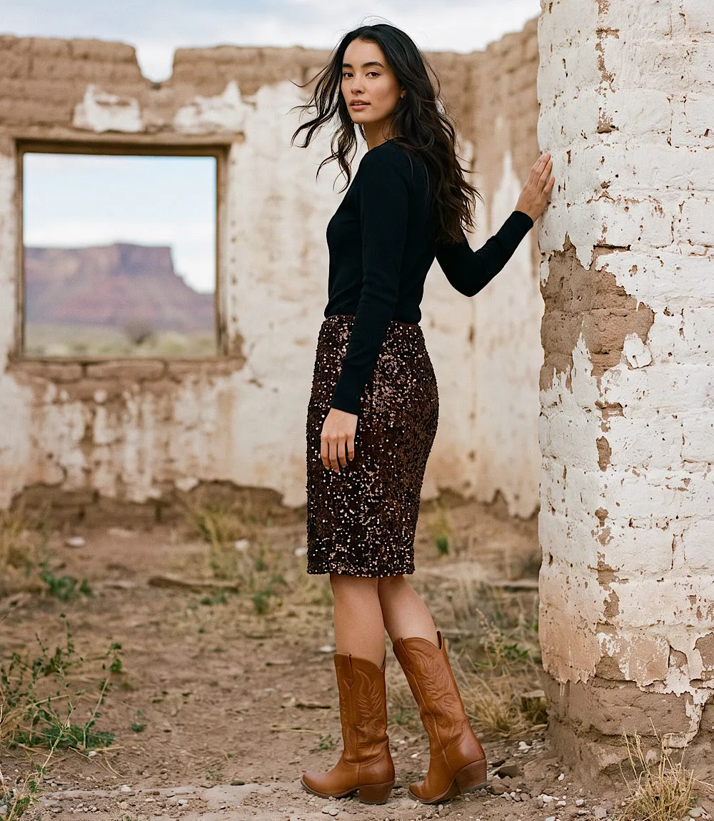 Velvet Sequin Pencil Skirt sold by Karen Kane product image thumbnail 5