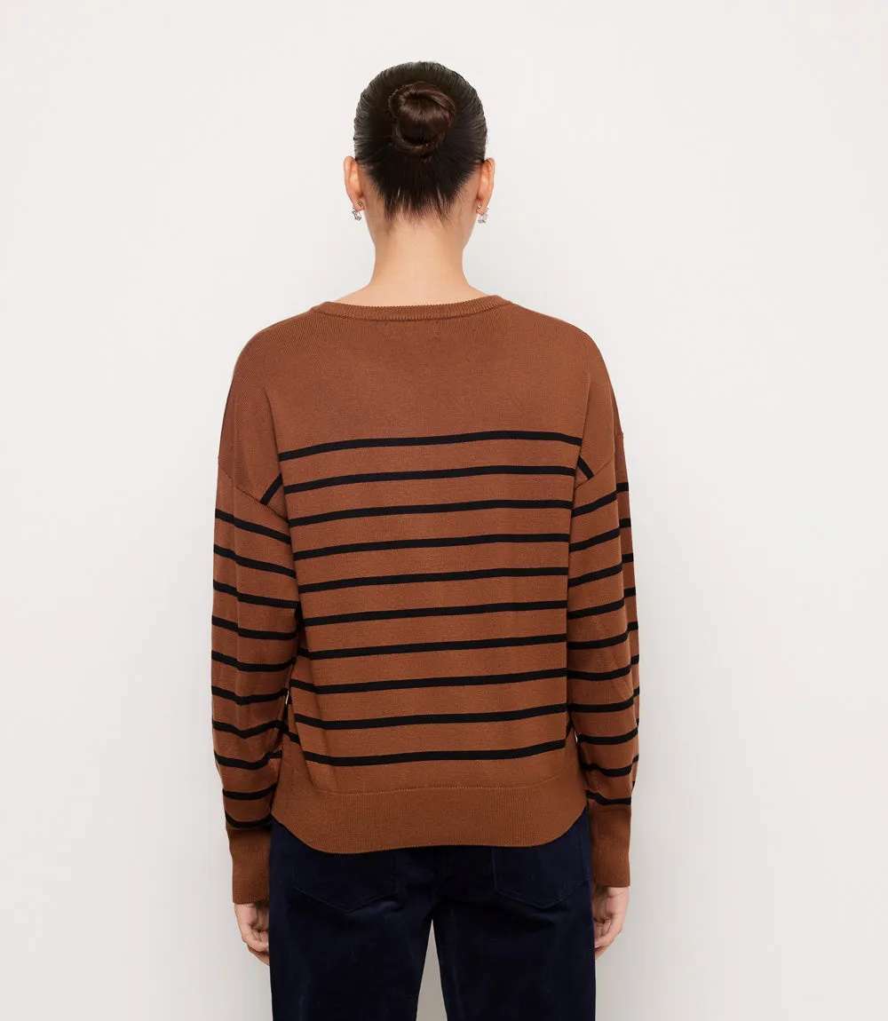 Stripe Crewneck Sweater sold by Karen Kane product image thumbnail 5