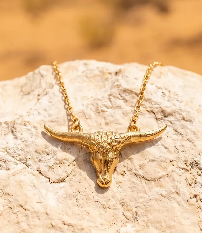 Longhorn Pendant Necklace made by Karen Kane