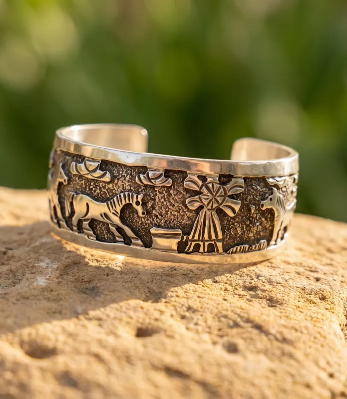 Embellished Sterling Silver Cuff Bracelet made by Karen Kane