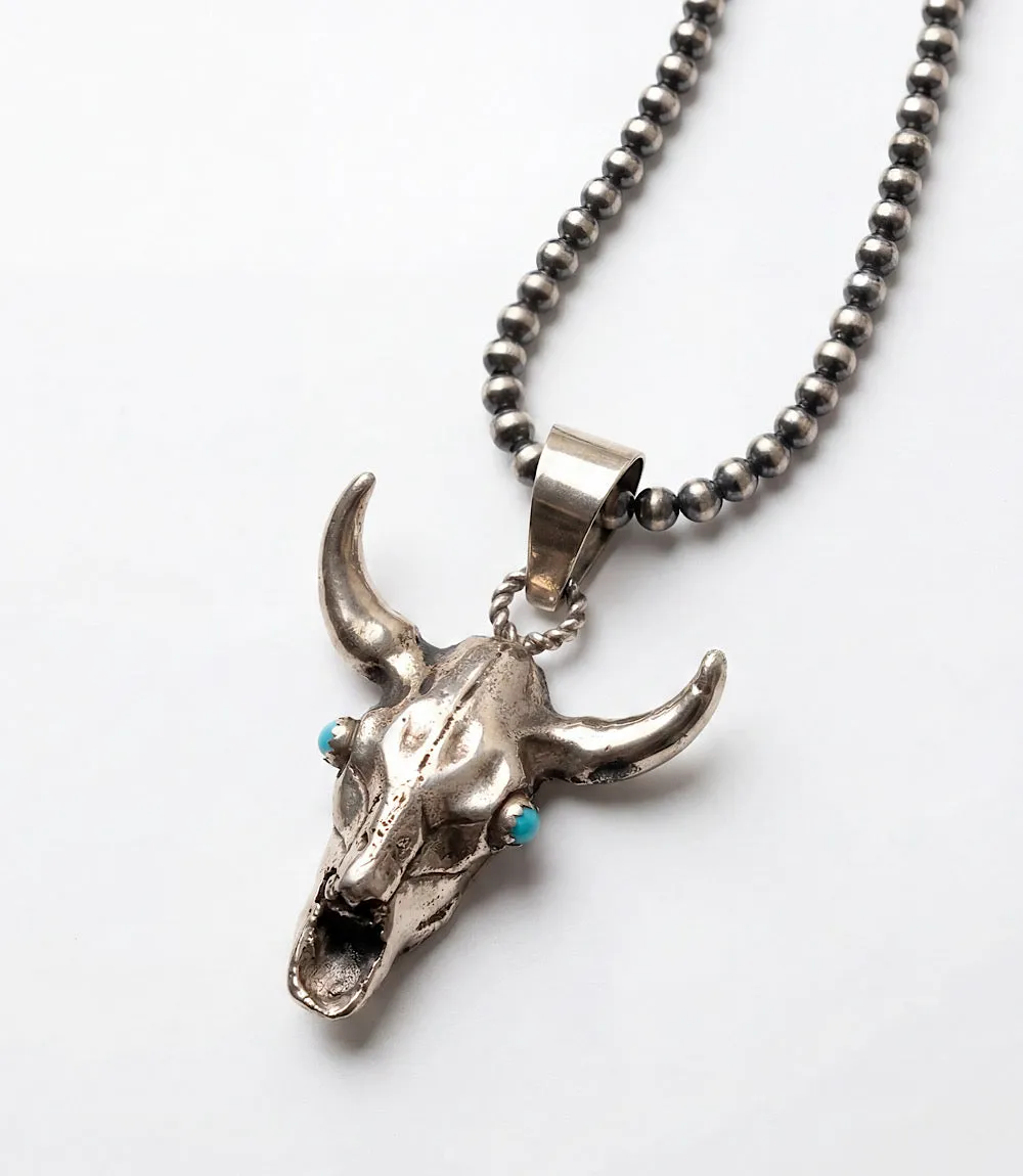 Sterling Silver Turquoise Bull Skull Necklace sold by Karen Kane product image thumbnail 4