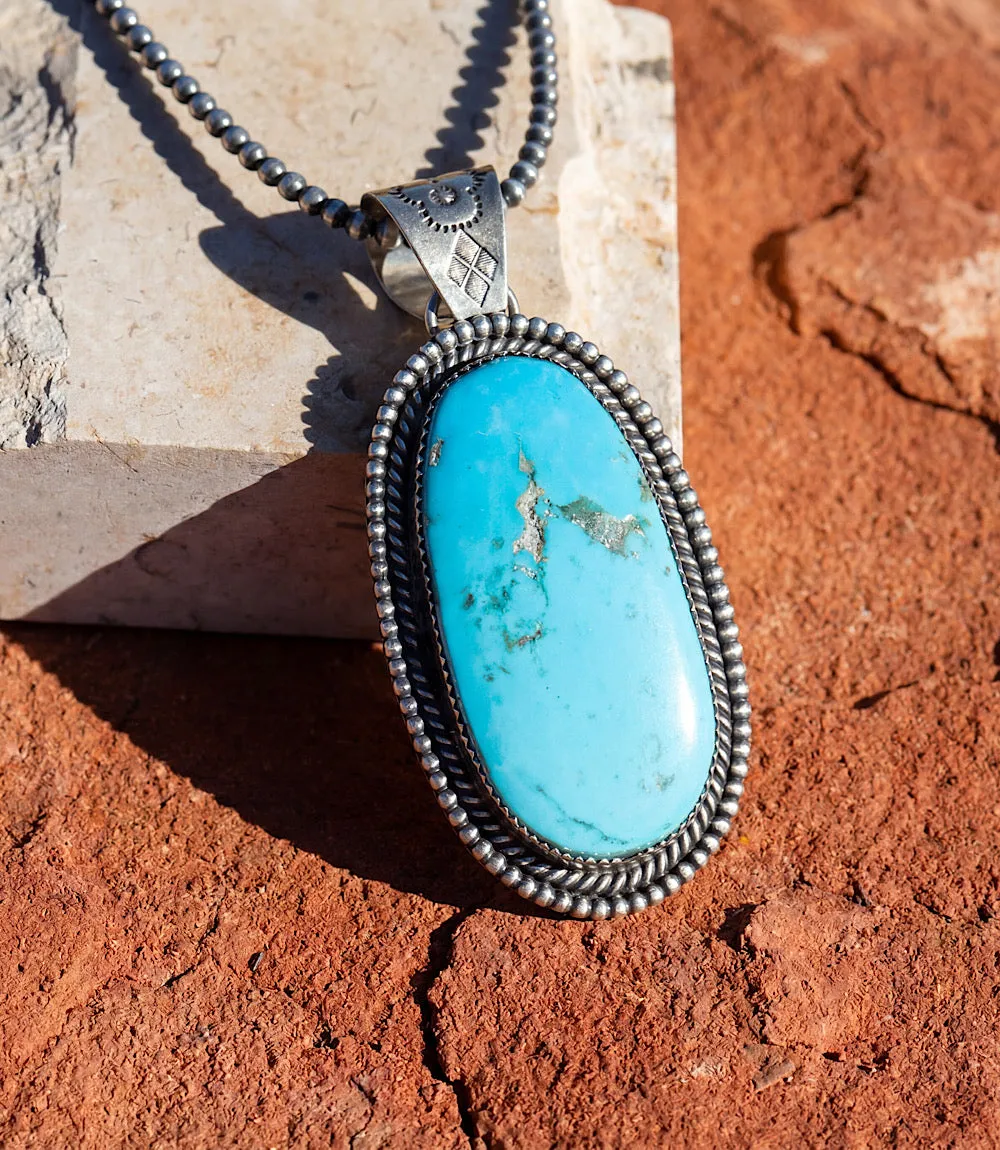 Sterling Silver Turquoise Pendant Necklace sold by Karen Kane product image thumbnail 3