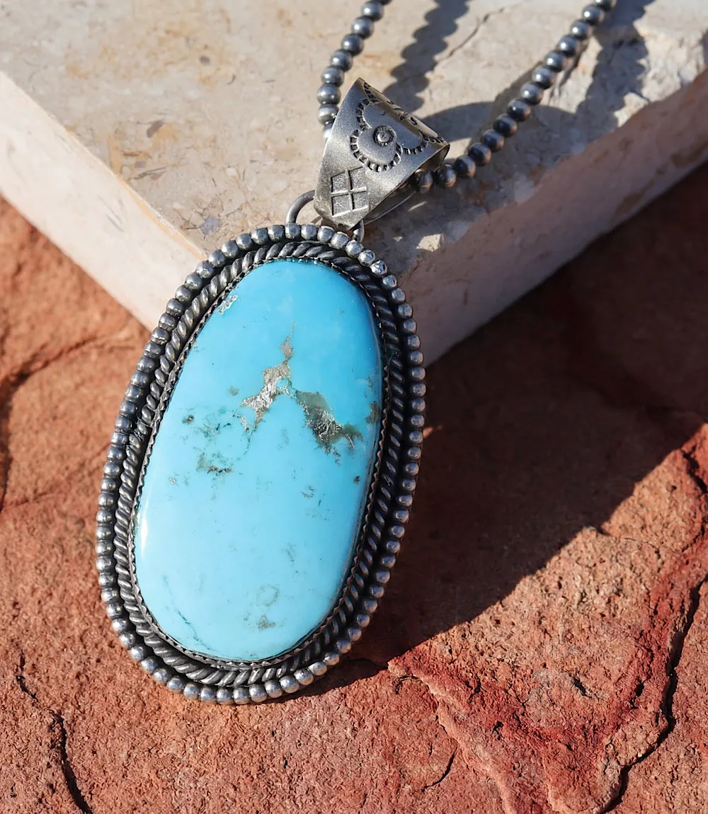 Sterling Silver Turquoise Pendant Necklace sold by Karen Kane product image thumbnail 5
