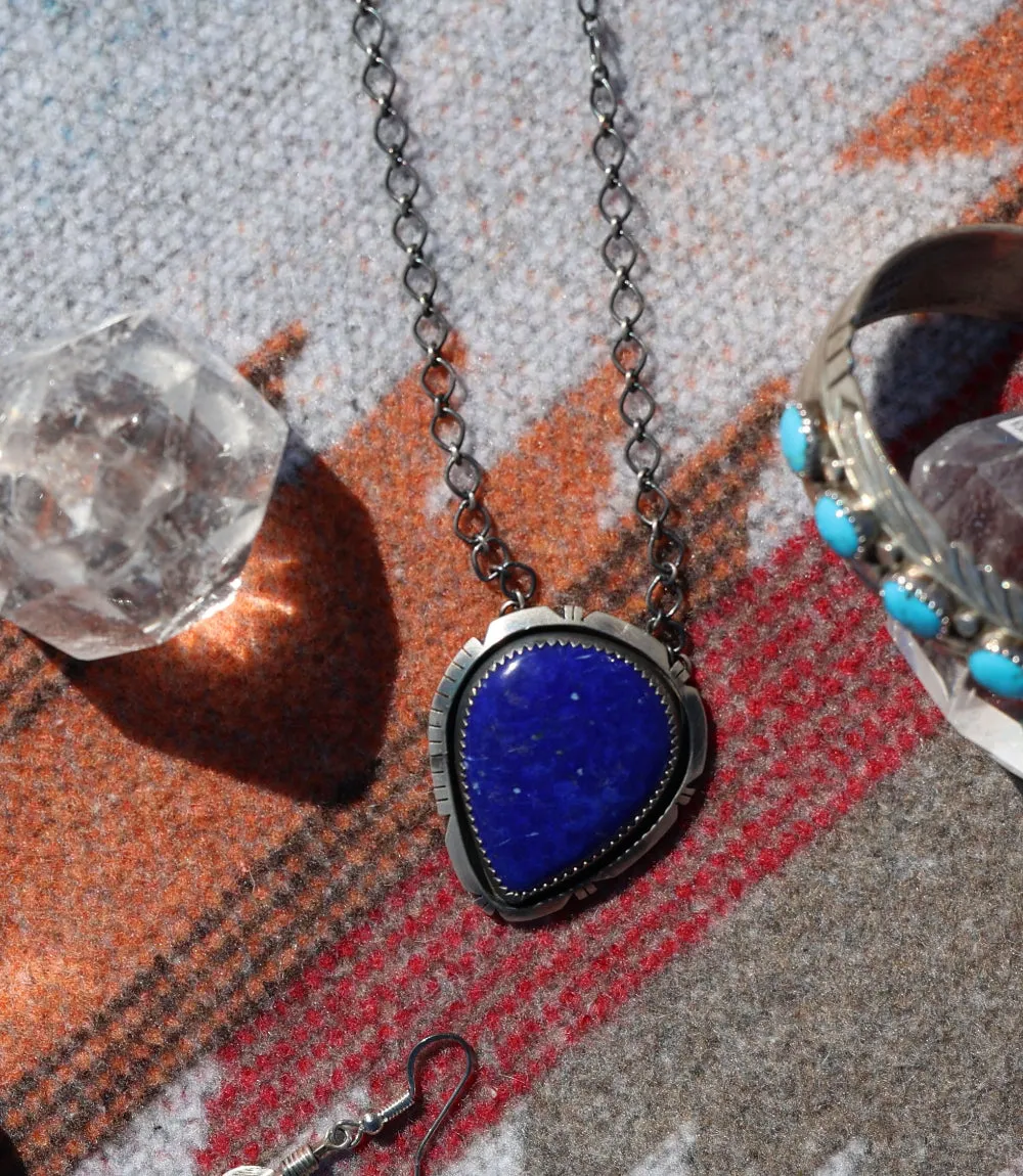 Lapis Pendant Necklace sold by Karen Kane product image thumbnail 5