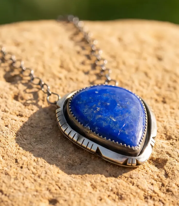 Lapis Pendant Necklace made by Karen Kane