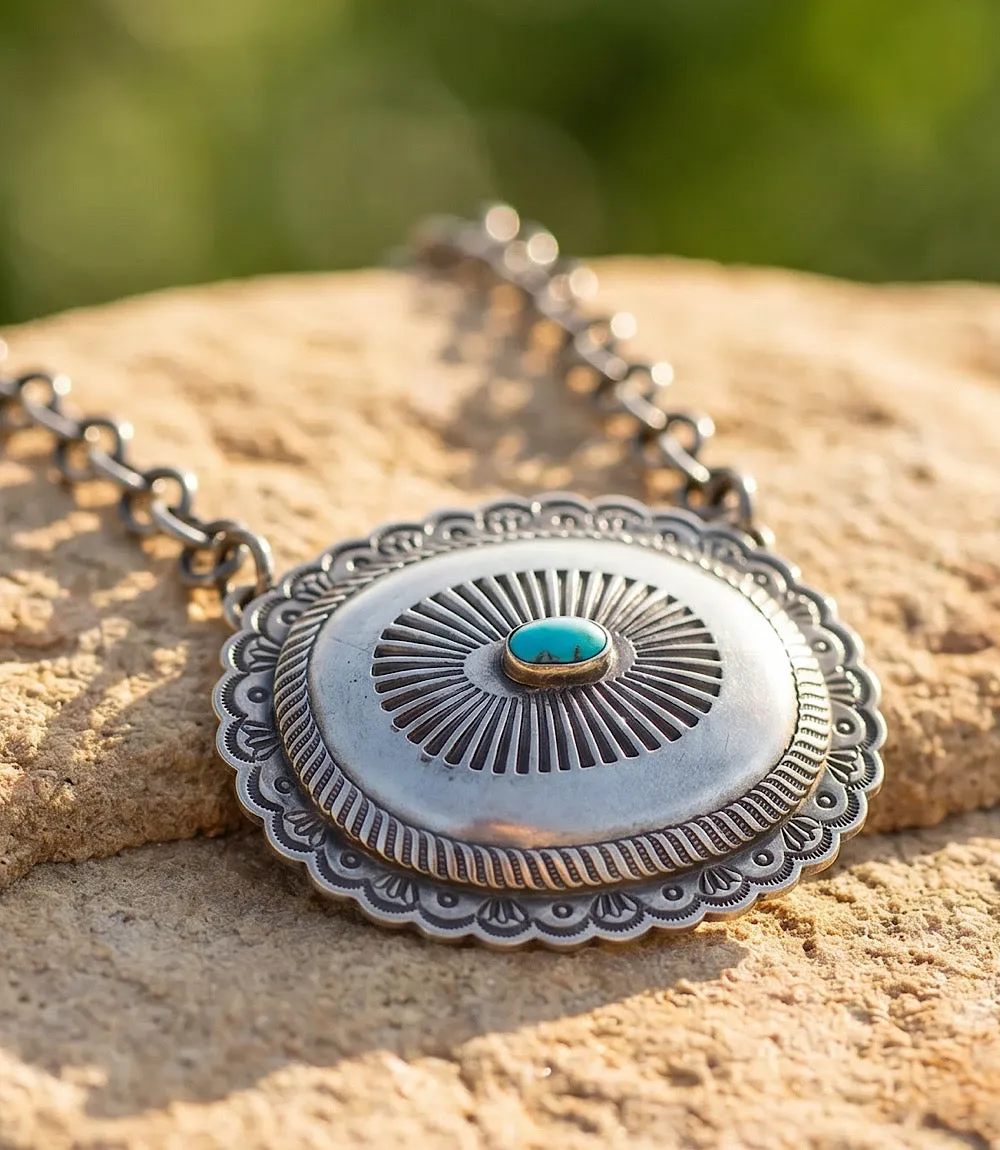 Embellished Sterling Silver Turquoise Necklace sold by Karen Kane product image thumbnail 3
