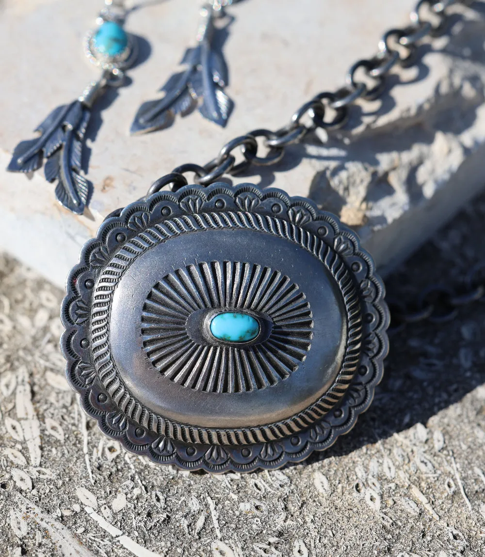 Embellished Sterling Silver Turquoise Necklace sold by Karen Kane