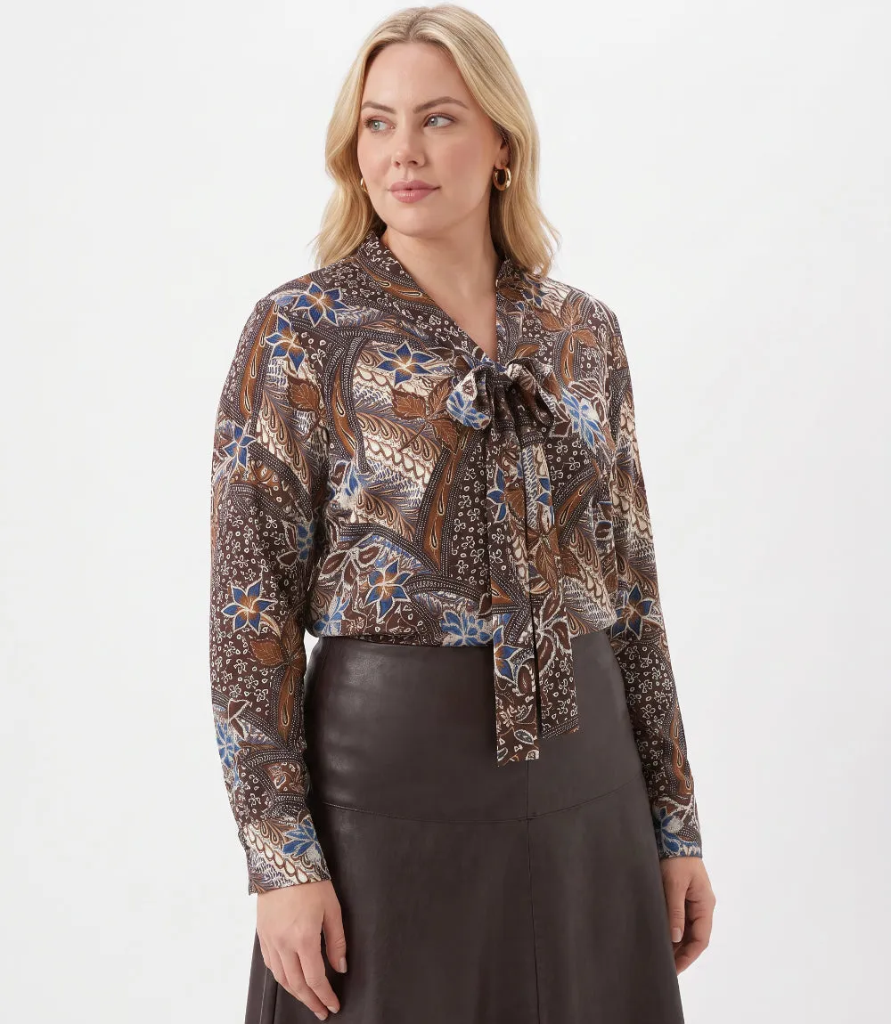 Plus Size Long Sleeve Bow Top sold by Karen Kane product image thumbnail 2