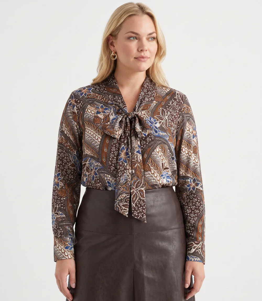 Plus Size Long Sleeve Bow Top sold by Karen Kane product image thumbnail 3